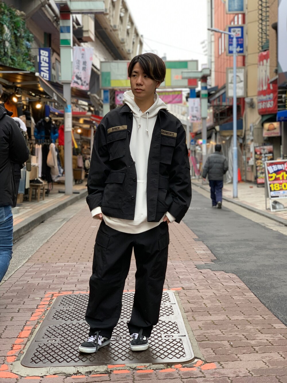 INOUEさんの「長袖 ユーティリティ シャツ / LONG SLEEVE UTILITY SHIRT / アヴィレックス / AVIREX（AVIREX）」を使ったコーディネートの1枚目の写真