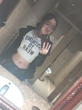 「shirts．（シャツ）のアイテム」を使った、Meilin Cedilloさん（レディース・160cm）の春コーディネート