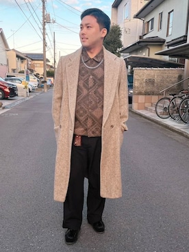 「GLOSTER（グロスター）のアイテム」を使った、Takeruさん（メンズ・168cm）の冬コーディネート