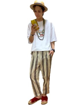 「SHIPS JET BLUE（シップスジェットブルー）のアイテム（パンツ）」を使った、Jun'ichiさん（メンズ・165cm）の夏コーディネート