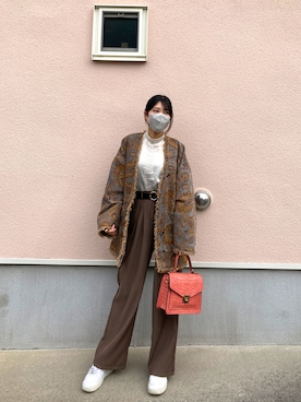 「MOUSSY（マウジー）のアイテム（シャツ/ブラウス）」を使った、江川英龍のフランスパンさん（レディース・159cm）の冬コーディネート