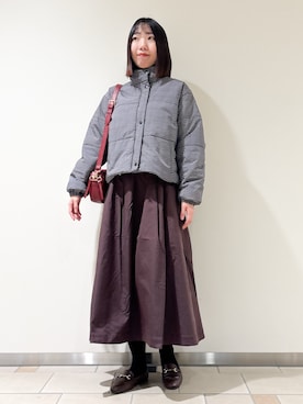「アイテム（ダウンジャケット/コート、その他）」を使った、くろみーさん（レディース・168cm）の秋コーディネート