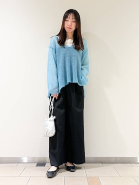 「大人可愛い、シンプル」｜くろみーさん（レディース・168cm）の春コーディネート