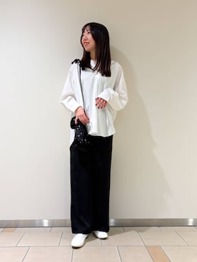 「アイテム（タンクトップ）」を使った、くろみーさん（レディース・168cm）の冬コーディネート