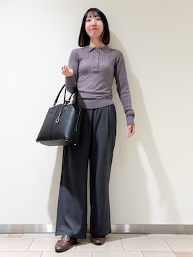 「アイテム（ブレスレット）」を使った、くろみーさん（レディース・168cm）の秋コーディネート