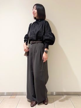 「アイテム（ファッション雑貨）」を使った、くろみーさん（レディース・168cm）の秋コーディネート