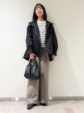 「RODE SKO（ロデスコ）のアイテム（トートバッグ）」を使った、くろみーさん（レディース・168cm）の秋コーディネート