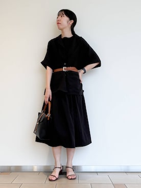 「ITEMS URBANRESEARCH（アイテムズ アーバンリサーチ）のアイテム（その他アウター）」を使った、くろみーさん（レディース・168cm）の夏コーディネート
