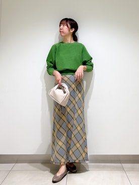 「RODE SKO」｜「アイテム（スウェット）」を使った、くろみーさん（レディース・168cm）の夏コーディネート