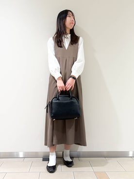 「大人可愛い、シンプル」｜くろみーさん（レディース・168cm）の春コーディネート