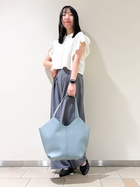 「オンオフ兼用」｜くろみーさん（レディース・168cm）の夏コーディネート