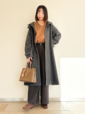 「アイテム（その他アウター）」を使った、くろみーさん（レディース・168cm）の秋コーディネート