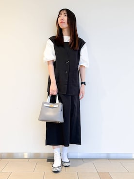 「オフィス」｜「アイテム（ワンピース/ドレス）」を使った、くろみーさん（レディース・168cm）の春コーディネート