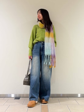 「アイテム（その他シューズ）」を使った、くろみーさん（レディース・168cm）の冬コーディネート