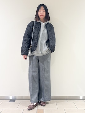 「アイテム（ダウンジャケット/コート）」を使った、くろみーさん（レディース・168cm・20代）の秋コーディネート