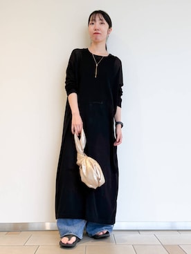 「URBAN RESEARCH（アーバンリサーチ）のアイテム（ワンピース）」を使った、くろみーさん（レディース・168cm）の夏コーディネート