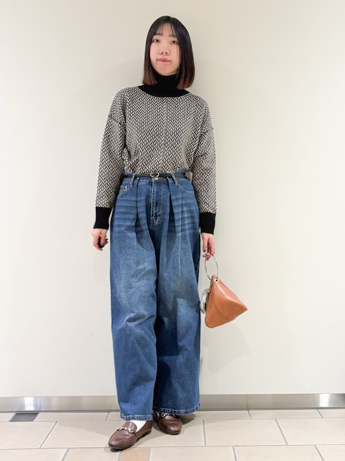 セール】『洗濯可』ハイネックワイドニット（ニット/セーター）｜ITEMS