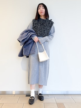 「アイテム（パンプス）」を使った、くろみーさん（レディース・168cm）の冬コーディネート