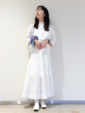 「アイテム（ヘアアクセサリー）」を使った、くろみーさん（レディース・168cm）の秋コーディネート
