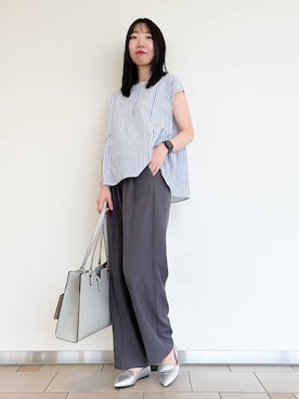 「オンオフ兼用」｜くろみーさん（レディース・168cm）の夏コーディネート