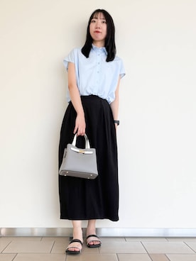 「オンオフ兼用」｜くろみーさん（レディース・168cm）の夏コーディネート