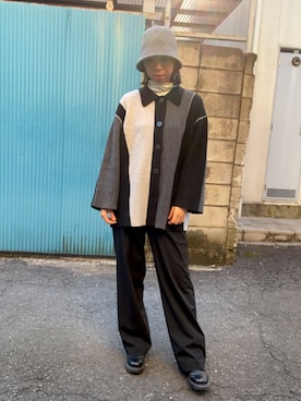 「Dr. Martens（ドクターマーチン）のDr.ﾏｰﾁﾝ　1460　8ホール（ブーツ）」を使った、なみさん（レディース・165cm）の冬コーディネート