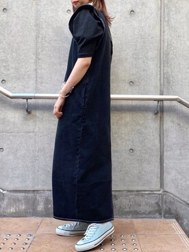 スニーカーを使った デニムワンピース の人気ファッションコーディネート Wear