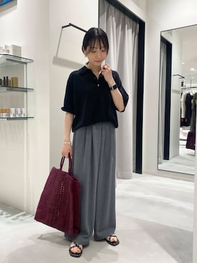 「キレイめカジュアルコーデ」｜amiさん（レディース・150cm）の夏コーディネート