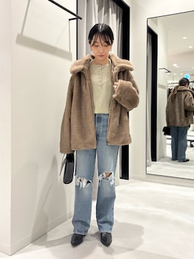 「URBAN RESEARCH（アーバンリサーチ）のnew basic　Lisse Cashmere henry knit（ニット/セーター）」を使った、amiさん（レディース・150cm）の秋コーディネート