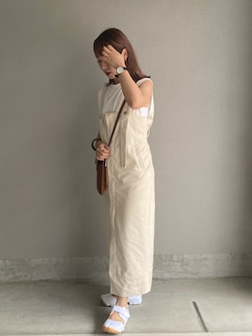 「Amiur（エミレ）のアイテム（オールインワン・サロペット）」を使った、erina__310さん（レディース・158cm）の夏コーディネート