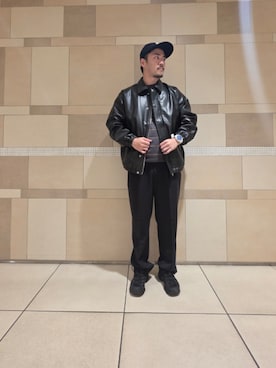「アイテム（その他アウター）」を使った、木下さん（メンズ・176cm）の秋コーディネート