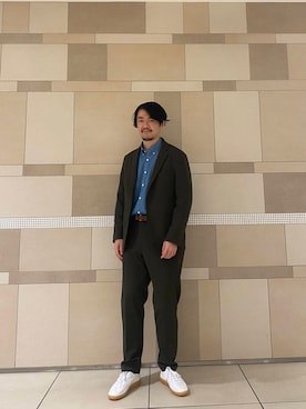 「アイテム（スーツパンツ）」を使った、199510251125さん（メンズ・178cm）の秋コーディネート