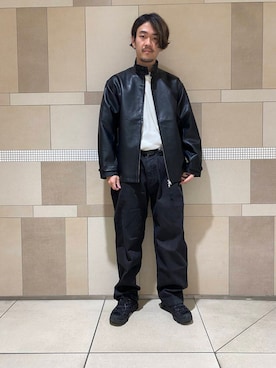 「FORK&SPOON（フォークアンドスプーン）のFORK&SPOON　フレンチドリルピグメントチノパンツ（その他パンツ）」を使った、木下さん（メンズ・178cm）の冬コーディネート