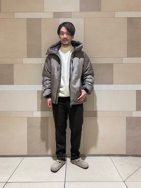 「アイテム（ダウンジャケット/コート）」を使った、木下さん（メンズ・178cm）の秋コーディネート
