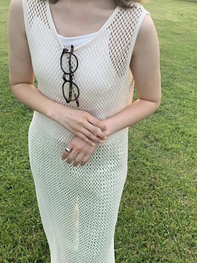 「サングラススタイル」｜「アイテム（ワンピース/ドレス）」を使った、ririyさん（レディース・159cm）の夏コーディネート