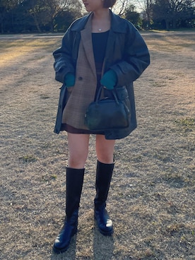 「BEAMS」｜「アイテム（ボストンバッグ）」を使った、ririyさん（レディース・159cm）の春コーディネート