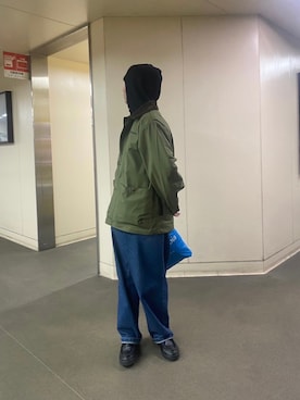 「POLAR（ポラール）のアイテム」を使った、Koshinさん（メンズ・175cm）の冬コーディネート