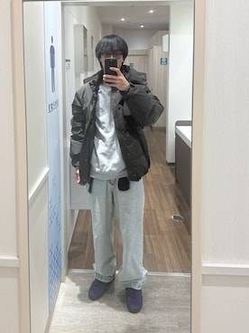 「UNIQLO（ユニクロ）のアイテム（ダウンジャケット/コート）」を使った、Koshinさん（メンズ・175cm）の冬コーディネート