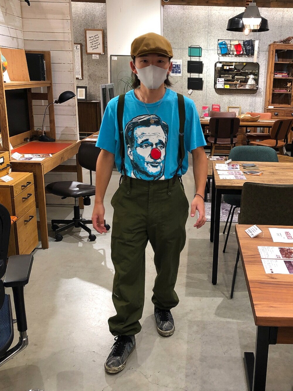 「L.L.Beanのアイテム（ハンチング/ベレー帽、ベージュ系）」を使った、takuto ☺︎さん（メンズ・158cm）の秋コーディネートの1枚目の写真