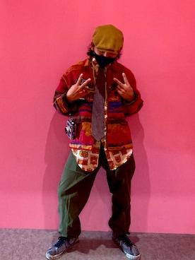 「L.L.Bean（エルエルビーン）のアイテム（ハンチング/ベレー帽）」を使った、takuto ☺︎さん（メンズ・158cm）の冬コーディネート