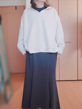 「しまむら（シマムラ）のアイテム（スウェット）」を使った、miyurionさん（レディース・157cm）の冬コーディネート