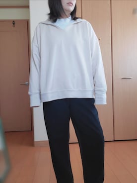 「しまむら（シマムラ）のアイテム（スウェット）」を使った、miyurionさん（レディース・157cm）の冬コーディネート