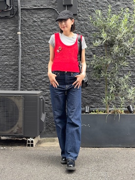 「Levi's（リーバイス）のアイテム（パンツ）」を使った、manaさん（レディース・166cm）の夏コーディネート