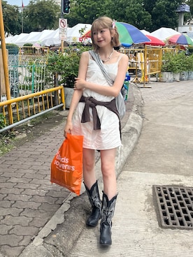 「H&M（エイチ・アンド・エム）のアイテム」を使った、manaさん（レディース・166cm）の夏コーディネート