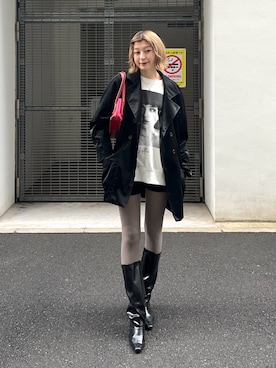 「アイテム（テーラードジャケット）」を使った、manaさん（レディース・166cm）の秋コーディネート