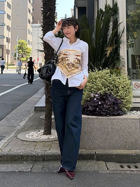 「H&M（エイチ・アンド・エム）のアイテム（バッグ）」を使った、manaさん（レディース・166cm）の春コーディネート