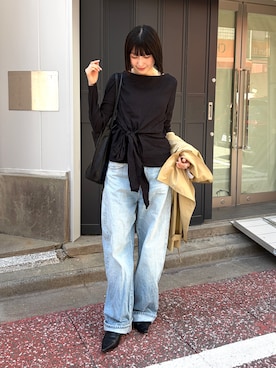 「RAY CASSIN（レイカズン）のアイテム（ジャケット/アウター）」を使った、manaさん（レディース・166cm）の春コーディネート