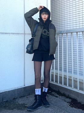 「アイテム（ダウンジャケット/コート）」を使った、manaさん（レディース・166cm・20代）の冬コーディネート