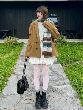 「アイテム（ハンドバッグ）」を使った、manaさん（レディース・166cm）の秋コーディネート