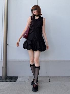 「florist（フローリスト）の2WAY シュリンクレザータッチワンハンドルバッグ/ショルダーバッグ(iPad収納可)（ショルダーバッグ、レッド系）」を使った、manaさん（レディース・166cm）の夏コーディネート